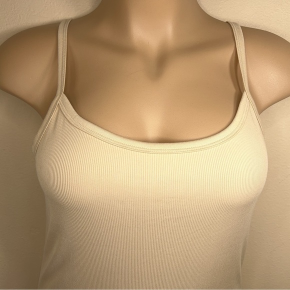 SIZE 21 JUNIORS BEIGE RIBBED TANK Y2k STYLE NO BOUNDARIES STRETCH - Picture 2 of 12